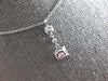 ESTATE .32CT DIAMOND 14KT WHITE GOLD 3D CLUSTER FLOWER CLASSIC FLOATING PENDANT