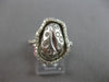 ESTATE LARGE .65CT DIAMOND 18KT WHITE GOLD 3D ETOILE OVAL MATTE & SHINY FUN RING