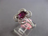1.83CT DIAMOND & AAA RUBY 18KT WHITE GOLD OVAL & ROUND 4 LEAF CLOVER FLOWER RING