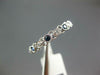 ESTATE .44CT DIAMOND & AAA SAPPHIRE 18KT WHITE GOLD 3D FILIGREE ANNIVERSARY RING