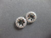 ESTATE .54CT DIAMOND 18KT WHITE GOLD 3D CLASSIC ROUND EARRING JACKETS