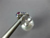 2.5CT AAA AMETHYST & RHODOLITE & SOUTH SEA PEARL 18K WHITE GOLD HANGING EARRINGS