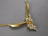 ESTATE .52CT DIAMOND 14KT YELLOW GOLD MULTI LEAF V SHAPE LOVE NECKLACE