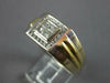 LARGE .82CT DIAMOND 14KT 2 TONE GOLD ROUND & PRINCESS INVISIBLE SQUARE MENS RING