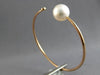 .06CT DIAMOND & AAA SOUTH SEA PEARL 18KT ROSE GOLD FLEXIBLE 3D BANGLE BRACELET