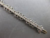 ESTATE WIDE 2.0CT DIAMOND 14K WHITE GOLD 3D ROUND CHANNEL FLORAL TENNIS BRACELET