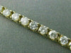 ESTATE LONG 4.26CT ROUND DIAMOND 14KT YELLOW GOLD 3D CLASSIC TENNIS BRACELET 3mm