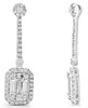 .68CT DIAMOND 14KT WHITE GOLD 3D ROUND & BAGUETTE CLUSTER INVISIBLE HALO PENDANT