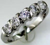 ESTATE .80CT DIAMOND 14KT WHITE GOLD 3D ROUND CHANNEL 5 STONE ANNIVERSARY RING
