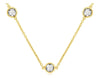 ESTATE .50CT DIAMOND 14KT YELLOW GOLD 3D CLASSIC ROUND BY THE YARD LOVE NECKLACE