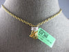 LARGE .70CT DIAMOND 18KT 2 TONE GOLD 3D INTERTWINING TRINITY FLOATING NECKLACE