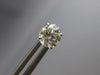 ESTATE 1.18CT DIAMOND 14KT WHITE GOLD 3D ROUND SOLITAIRE SCREWBACK STUD EARRINGS