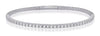 ESTATE .68CT DIAMOND 14KT WHITE GOLD 3D CLASSIC ROUND CUFF LOVE TENNIS BRACELET
