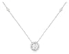 .25CT DIAMOND 14KT WHITE GOLD 3D ROUND SOLITAIRE BEZEL BY THE YARD LOVE NECKLACE