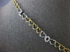 ESTATE 1.61CT DIAMOND 18KT 2 TONE GOLD HEART LOVE BY THE YARD LOVE FUN NECKLACE