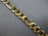 ESTATE LONG 14KT YELLOW GOLD 3D CLASSIC SOLID 7.5MM FIGARO MENS BRACELET