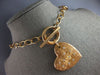 LARGE .38CT DIAMOND 14KT ROSE GOLD 3D ETOILE MATTE & SHINY HEART TOGGLE NECKLACE