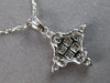 ESTATE .61CT DIAMOND 18KT WHITE GOLD ROUND & PRINCESS SNOWFLAKE FLOATING PENDANT