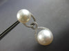 EXTRA LARGE 1.90CT DIAMOND & AAA SOUTH SEA PEARL 18KT WHITE GOLD PAVE EARRINGS