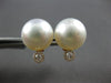 EXTRA LARGE .18CT DIAMOND & AAA SOUTH SEA PEARL 18K ROSE GOLD HALO STUD EARRINGS