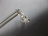 ESTATE .19CT DIAMOND 14KT WHITE GOLD 3D FLOWER LEVERBACK HANGING EARRINGS