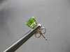 ESTATE 1.80CT AAA PERIDOT 14KT WHITE GOLD CLASSIC SOLITAIRE STUD EARRINGS #27901