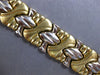 ESTATE LARGE & LONG 14KT 2 TONE GOLD 3D CLASSIC MATTE & SHINY FUN BRACELET