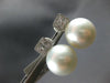 LARGE .60CT DIAMOND & AAA SOUTH SEA PEARL 18K WHITE GOLD SQUARE CLIP ON EARRINGS