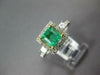 1.81CT DIAMOND & AAA EMERALD 18KT 2 TONE GOLD PRINCESS & ROUND ENGAGEMENT RING