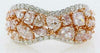 3.81CT WHITE & PINK DIAMOND 18KT WHITE & ROSE GOLD MULTI SHAPE CLUSTER LOVE RING