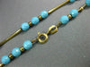 ESTATE AAA TURQUOISE 14KT YELLOW GOLD 3D CLASSIC BY THE YARD FUN NECKLACE
