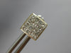 .64CT DIAMOND 14KT YELLOW GOLD 3D PRINCESS INVISIBLE SQUARE STUD EARRINGS #27564