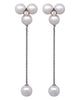 .14CT DIAMOND & AAA SOUTH SEA PEARL 18KT WHITE GOLD 3D FLOWER HANGING EARRINGS