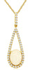 1.13CT DIAMOND & AAA OPAL 14KT YELLOW GOLD 3D OVAL & ROUND FUN FLOATING PENDANT
