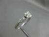 ANTIQUE .93CT DIAMOND PLATINUM SOLITAIRE FISHTAIL 5 STONE ENGAGEMENT RING #19022