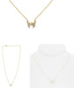 ESTATE .24CT DIAMOND 14KT YELLOW GOLD CLASSIC BUTTERFLY ADJUSTABLE LOVE NECKLACE