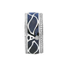.3CT DIAMOND & BLACK ENAMEL 18K WHITE GOLD MULTI LEAF A INITIAL ANNIVERSARY RING