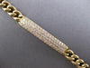 ESTATE WIDE 1.25CT DIAMOND 14KT YELLOW GOLD 3D FOUR ROW BAR HEART LOVE BRACELET