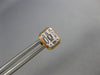 ESTATE .28CT DIAMOND 18K ROSE GOLD ROUND & BAGUETTE CLUSTER SQUARE STUD EARRINGS