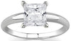 .75CT DIAMOND 14KT WHITE GOLD 3D PRINCESS CUT SOLITAIRE 4 PRONG ENGAGEMENT RING