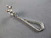 ESTATE .44CT DIAMOND 14K WHITE GOLD 3D CLASSIC TEAR DROP FLORAL HANGING EARRINGS