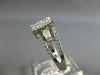 WIDE 1.52CT DIAMOND 14KT WHITE GOLD ROUND PRINCESS & BAGUETTE INVISIBLE FUN RING