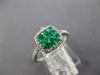 .84CT DIAMOND & AAA EMERALD 18KT WHITE GOLD 3D ROUND & PRINCESS SQUARE FUN RING