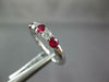 1.03CT DIAMOND & AAA RUBY 18KT WHITE GOLD ROUND 4mm SHARE PRONG ANNIVERSARY RING