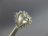 ESTATE .50CT DIAMOND 14KT WHITE GOLD 3D CLASSIC OPEN HEART LOVE RING