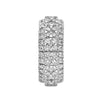 LARGE 3.25CT DIAMOND 18K WHITE GOLD ROUND FLOWER SQUARE WEDDING ANNIVERSARY RING