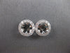 ESTATE .54CT DIAMOND 18KT WHITE GOLD 3D CLASSIC ROUND EARRING JACKETS