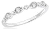 .29CT DIAMOND 18K WHITE GOLD ROUND FILIGREE MILGRAIN PEAR SHAPE ANNIVERSARY RING