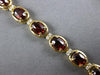 10.71CT DIAMOND & AAA GARNET 14KT YELLOW GOLD 3D OVAL & ROUND TENNIS BRACELET