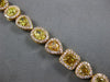 WIDE GIA 9.73CT MULTI COLOR DIAMOND 18KT YELLOW GOLD MULTI SHAPE TENNIS BRACELET